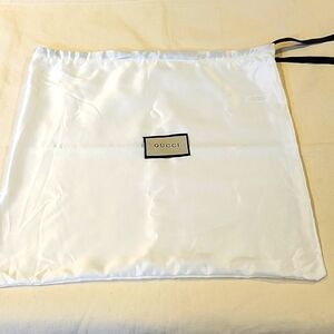 CUCCI DUSTBAG white silky satin with black Drawstring DUSTBAG